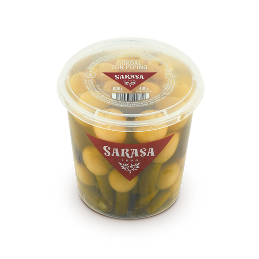 Olives Gordal aux cornichons - Sarasa 350gr