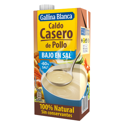 Caldo de pollo bajo en sal - Gallina Blanca 1L