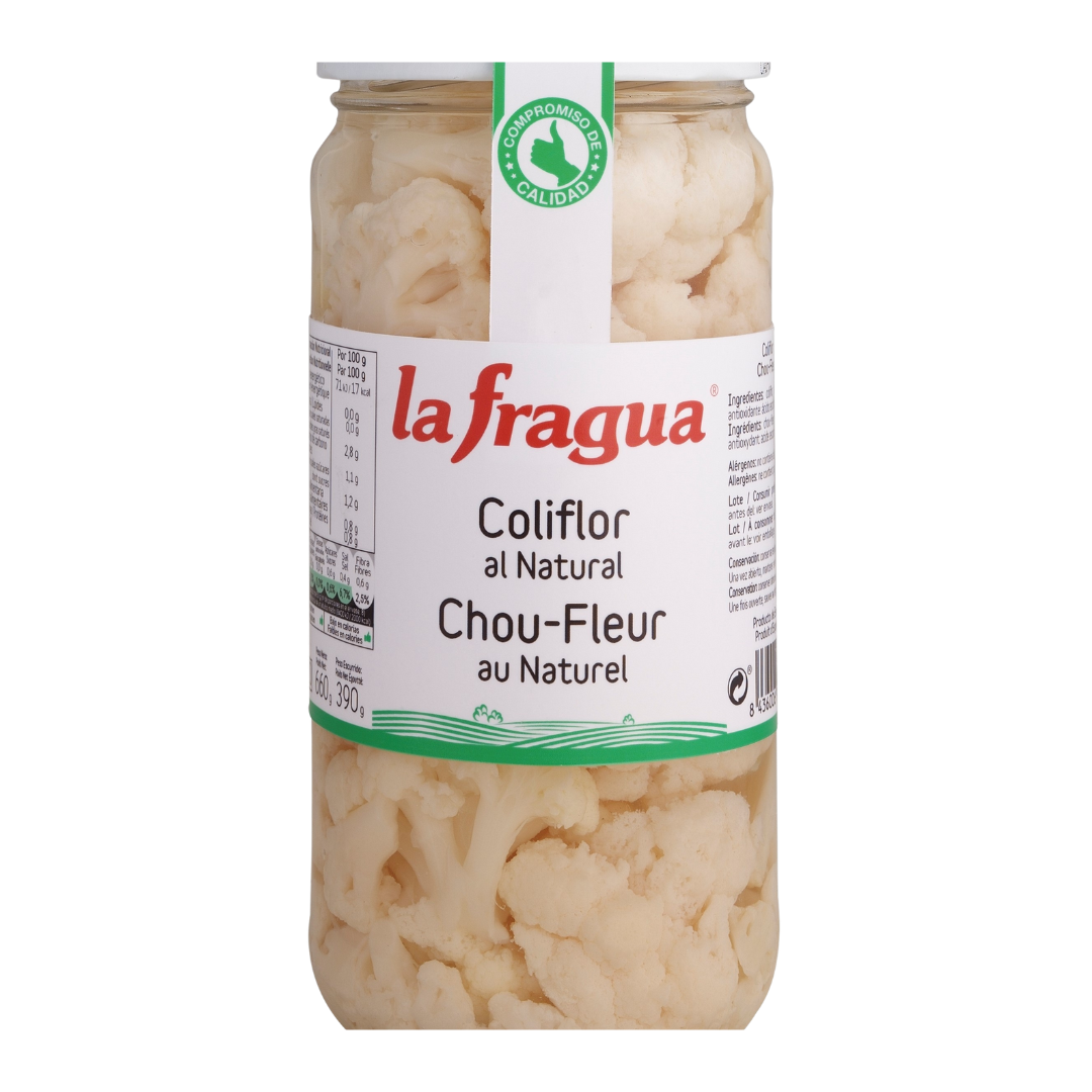 La Fragua - Coliflor al natural - tarro de cristal 660g