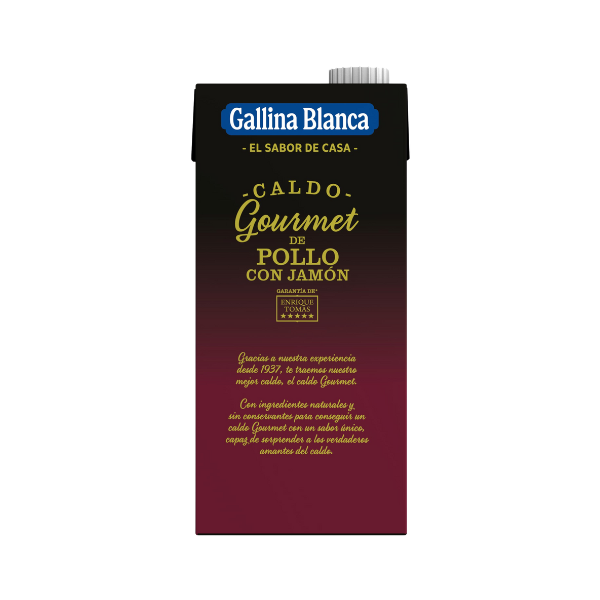 Caldo de pollo de corral con jamón - Gallina Blanca 1L