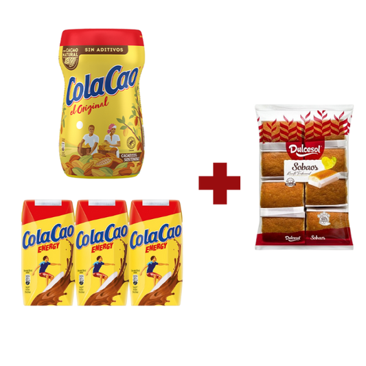 Colacao 770gr + pack de colacao 3x330ml y Sobaos de regalo