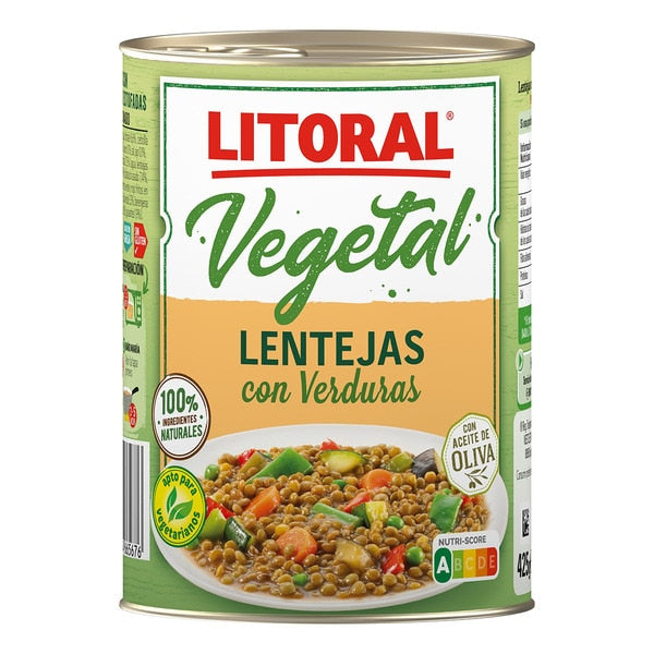 Lentilles aux légumes - LITORAL 440g