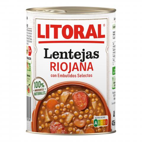 Lentejas a la Riojana LITORAL 440g.